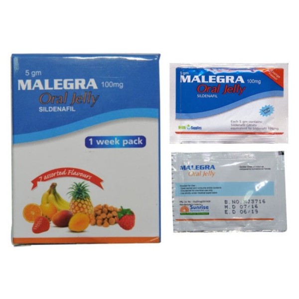 Malegra Oral Jelly Flavoured 100mg Sunrise