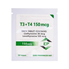 T3+T4 (T3-30mcg + T4-120mcg) – 150mcg/tab – 50 tab/bag EU Pharmaceutical
